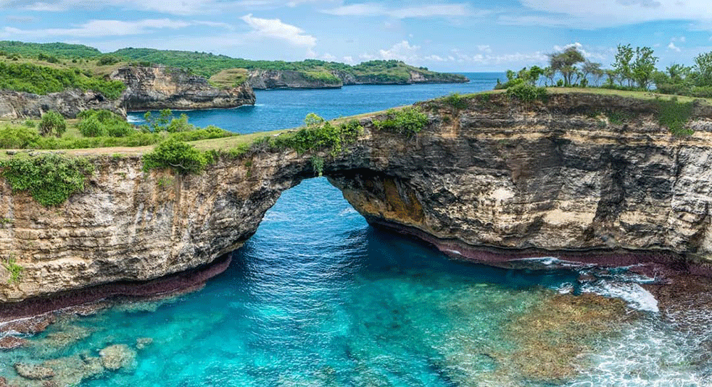 Stunning view of broken beach Nusa Penida