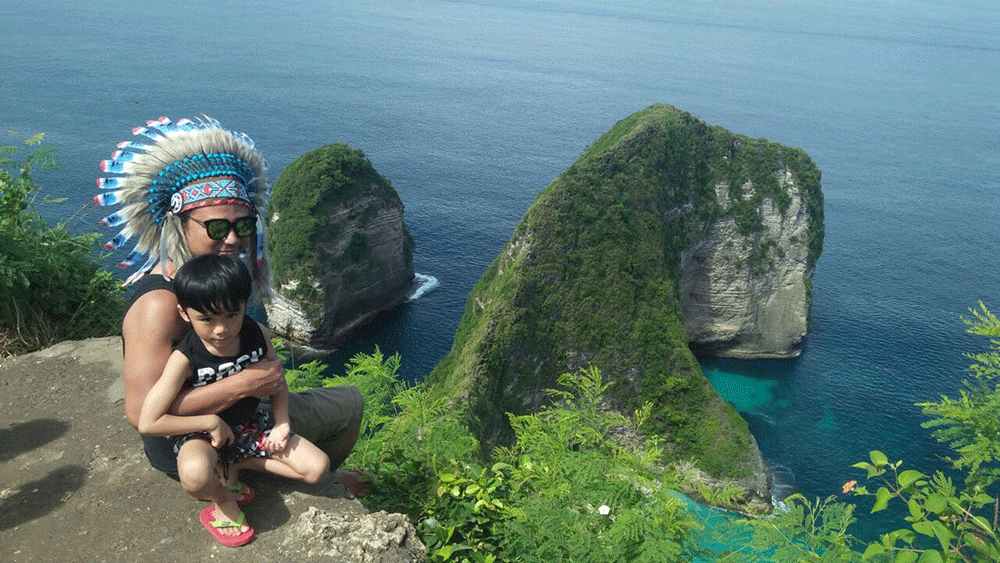 Breathtaking view of Kelingking beach