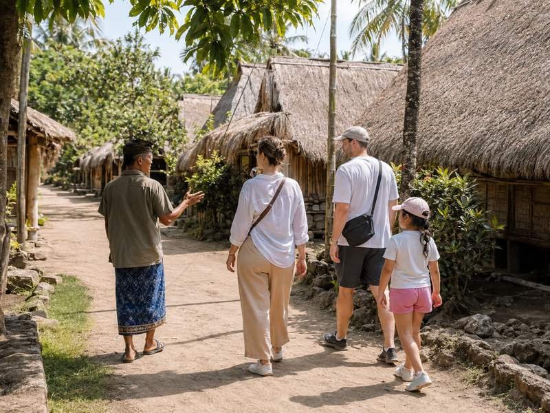 Family tour with local guide in Ende Village Lombok