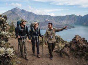 First-time Rinjani hikers