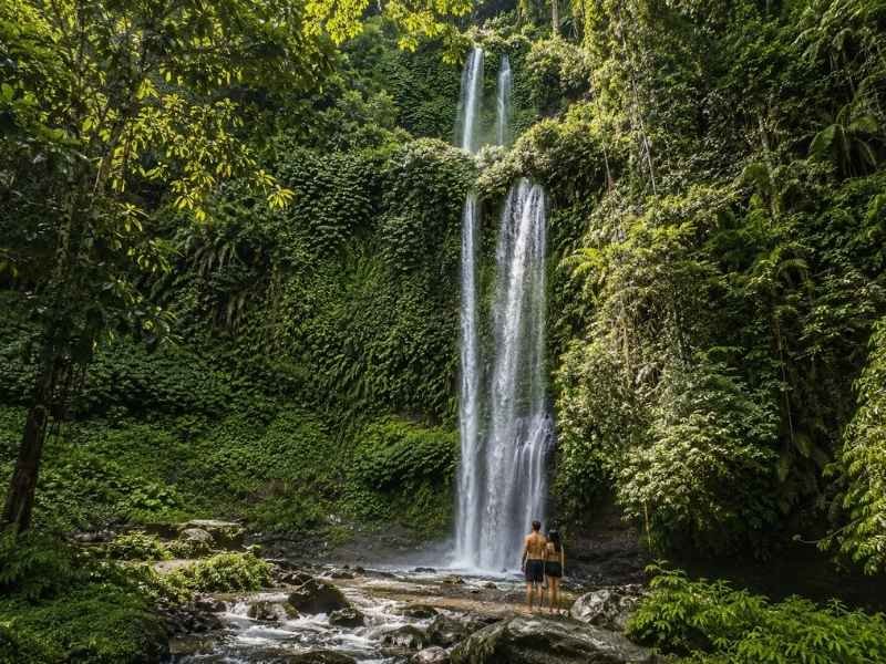 Sendang Gile Waterfall adventure included in a Lombok holiday package