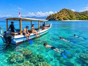 Private boat for a Gili Gede snorkeling trip from Lombok