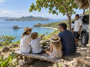 relaxed private coastal tour for families in Lombok