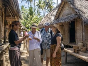 Sasak culture visit during a Lombok cruise shore day