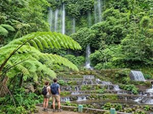 lombok shore excursion waterfall tour